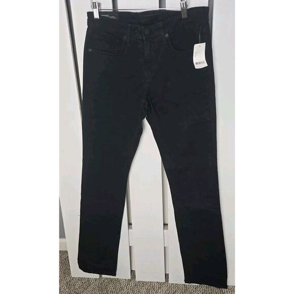 J. Brand Kane Slim Straight Jeans Black Comfort Stretch Double Weave Twill 29x33 - Picture 1 of 10